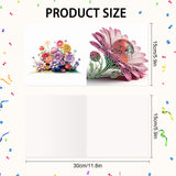 6pcs Diamond Art Painting Kit Greeting Card, Bugs in Flowers 5D DIY Special Shape Diamond Greeting Card Creative Gifts, Christmas Thanksgiving Greeting Card Congratulation