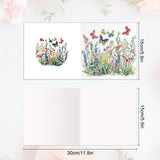 6pcs Diamond Painting Kit Greeting Card, Butterfly 5D DIY Diamond Handmade Holiday Greeting Card with Envelope, Christmas Gift Congratulation