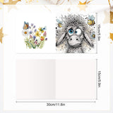 6pcs Diamond Art Painting Kit Greeting Card, Messy Goat 5D DIY Special Shape Diamond Greeting Card Creative Gifts, Christmas Thanksgiving Greeting Card Congratulation