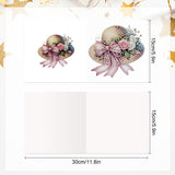 6pcs Diamond Painting Kit Greeting Card with Bow Hat 5D DIY Diamond Handmade Holiday Greeting Card with Envelope, Christmas Gift Congratulation