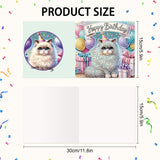 6pcs Diamond Painting Kit Greeting Card, Mermaid 5D DIY Diamond Handmade Holiday Greeting Card with Envelope, Christmas Gift Congratulation