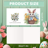 6pcs Diamond Painting Kit Greeting Card, Rabbit 5D DIY Diamond Handmade Holiday Greeting Card with Envelope, Christmas Gift Congratulations