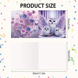 6pcs Diamond Art Painting Kit Greeting Card, Spread Wings Owl 5D DIY Special Shape Diamond Greeting Card Creative Gifts, Christmas Thanksgiving Day Greeting Card Congratulation