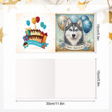 6pcs Diamond Art Painting Kit Greeting Card, Puppy Balloon 5D DIY Special Shape Diamond Greeting Card Creative Gifts, Christmas Thanksgiving Greeting Card Congratulation
