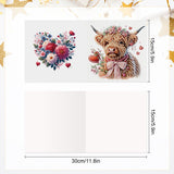 6 pcs Diamond Art Painting Kit Greeting Card, Christmas Gift Gnome Fine Glitter Greeting Card 5D DIY Special Shape Diamond Card Creative Gift, Holiday Gift Congratulation
