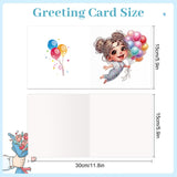 6pcs Diamond Painting Kit Greeting Card, Balloon Truck 5D DIY Diamond Handmade Holiday Greeting Card with Envelope, Christmas Gift Congratulation