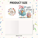 6pcs Diamond Painting Kit Greeting Card, Elephant Monkey Goat 5D DIY Diamond Handmade Holiday Greeting Card with Envelope, Christmas Gift Congratulation
