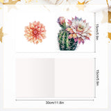 6pcs Diamond Art Painting Set Greeting Card, Cactus Flower 5D DIY Special Shape Diamond Greeting Card Creative Gifts, Christmas Thanksgiving Day Greeting Card Congratulation