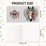6pcs Diamond Art Painting Kit Greeting Card, Featured Horse 5D DIY Special Shape Diamond Greeting Card Creative Gifts, Christmas Thanksgiving Greeting Card Congratulation