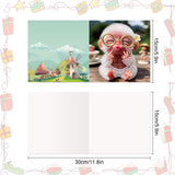8 pcs Diamond Art Painting Greeting Card, Big Eye Monkey 5D DIY Special Shape Diamond Card Creative Gift, Christmas Thanksgiving Greeting Card Congratulation
