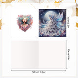 6pcs Diamond Art Painting Set Greeting Card, Sexy Angel 5D DIY Special Shape Diamond Greeting Card Creative Gifts, Christmas Thanksgiving Greeting Card Congratulation
