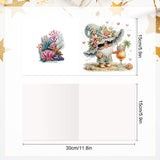 6pcs Diamond Art Painting Set Greeting Card, Fashion Seaside Gnome 5D DIY Special Shape Diamond Greeting Card Creative Gifts, Christmas Thanksgiving Greeting Card Congratulations