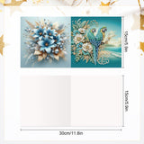 6pcs Diamond Art Painting Kit Greeting Card, Big Sea Birdie 5D DIY Special Shape Diamond Greeting Card Creative Gift, Christmas Thanksgiving Greeting Card Congratulation