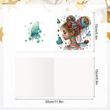6pcs Diamond Art Painting Set Greeting Card, Butterfly Angel 5D DIY Special Shape Diamond Greeting Card Creative Gifts, Christmas Thanksgiving Greeting Card Congratulation