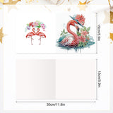 6pcs Diamond Painting Kit Greeting Card, Red Swan 5D DIY Diamond Handmade Holiday Greeting Card with Envelope, Christmas Gift Congratulation