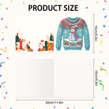 6pcs Diamond Art Painting Kit Greeting Card, Christmas Clothes 5D DIY Special Shape Diamond Greeting Card Creative Gifts, Christmas Thanksgiving Greeting Card Congratulation