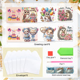 6 Pieces Diamond Art Painted Greeting Cards, Christmas Tree Snowman Truck Gift 5D DIY Special Shape Diamond Card Creative Gift, Christmas Thanksgiving Greeting Card Congratulation