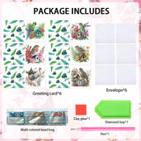 6pcs Diamond Art Painting Kit Greeting Card, Birdie Bird's Nest 5D DIY Special Shape Diamond Greeting Card Creative Gifts, Christmas Thanksgiving Greeting Card Congratulation
