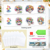 6pcs Diamond Art Painting Kit Greeting Card, Rainbow Colour Big Eye Chick 5D DIY Special Shape Diamond Greeting Card Creative Gift, Christmas Thanksgiving Greeting Card Congratulation