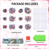 6pcs Diamond Art Painting Kit Greeting Card, Red Carp 5D DIY Special Shape Diamond Greeting Card Creative Gifts, Christmas Thanksgiving Greeting Card Congratulation