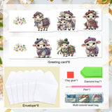 6pcs Diamond Art Painting Set Greeting Card, Winter Goat 5D DIY Special Shape Diamond Greeting Card Creative Gifts, Christmas Thanksgiving Greeting Card Congratulation