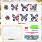 6pcs Diamond Art Painting Kit Greeting Card, Colourful Butterfly 5D DIY Special Shape Diamond Greeting Card Creative Gift, Christmas Thanksgiving Greeting Card Congratulation