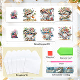 6pcs Diamond Art Painting Set Greeting Card, Fashion Seaside Gnome 5D DIY Special Shape Diamond Greeting Card Creative Gifts, Christmas Thanksgiving Greeting Card Congratulations