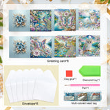 6pcs Diamond Art Painting Kit Greeting Card, Landscape Owl Peacock Butterfly 5D DIY Special Shape Diamond Greeting Card Creative Gifts, Christmas Thanksgiving Day Greeting Card Congratulation