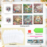 6pcs Diamond Art Painting Kit Greeting Card, Dream Beauty 5D DIY Special Shape Diamond Greeting Card Creative Gift, Christmas Thanksgiving Greeting Card Congratulation