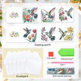 6pcs Diamond Art Painting Set Greeting Card, Tulip Birdie 5D DIY Special Shape Diamond Greeting Card Creative Gifts, Christmas Thanksgiving Greeting Card Congratulation