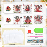 6pcs Diamond Art Painting Kit Greeting Card, Colourful Butterfly 5D DIY Special Shape Diamond Greeting Card Creative Gift, Christmas Thanksgiving Greeting Card Congratulation