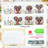 6 pcs Diamond Art Painted Greeting Card, Sun Moon Side by Side 5D DIY Special Shape Diamond Card Creative Gift, Christmas Thanksgiving Greeting Card Congratulation