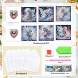 6pcs Diamond Art Painting Set Greeting Card, Sexy Angel 5D DIY Special Shape Diamond Greeting Card Creative Gifts, Christmas Thanksgiving Greeting Card Congratulation