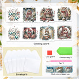 6pcs Diamond Art Painting Kit Greeting Card, Red Dragonfly Angel 5D DIY Special Shape Diamond Greeting Card Creative Gift, Christmas Thanksgiving Greeting Card Congratulation