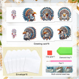 6pcs Diamond Art Painting Set Greeting Card, Bully Owl 5D DIY Special Shape Diamond Greeting Card Creative Gifts, Christmas Thanksgiving Greeting Card Congratulation