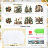 6 pcs Diamond Art Painted Greeting Card, Truck Owl 5D DIY Special Shape Diamond Card Creative Gift, Christmas Thanksgiving Greeting Card Congratulation