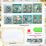 6pcs Diamond Art Painting Kit Greeting Card, Big Sea Birdie 5D DIY Special Shape Diamond Greeting Card Creative Gift, Christmas Thanksgiving Greeting Card Congratulation
