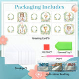 6pcs Diamond Painting Kit Greeting Card, Religious Virgin 5D DIY Diamond Handmade Holiday Greeting Card with Envelope, Christmas Gift Congratulation