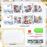 6 Pcs DIY 5D Diamond art Painting Christmas Cards Kits for Adults Diamond Art Greeting Cards Art Craft Gifts for Christmas (penguins)