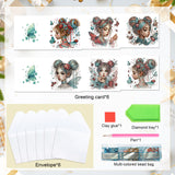 6pcs Diamond Art Painting Set Greeting Card, Butterfly Angel 5D DIY Special Shape Diamond Greeting Card Creative Gifts, Christmas Thanksgiving Greeting Card Congratulation