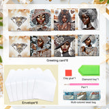 6pcs Diamond Art Painting Kit Greeting Card, Diablo Temperament Goddess 5D DIY Special Shape Diamond Greeting Card Creative Gifts, Christmas Thanksgiving Greeting Card Congratulation