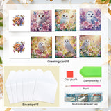 6 pcs Diamond Art Painted Greeting Card, Squirrel 5D DIY Special Shape Diamond Card Creative Gift, Christmas Thanksgiving Greeting Card Congratulation
