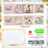 6pcs Diamond Art Painting Kit Greeting Card, Swan Bird Angel Horse 5D DIY Special Shape Diamond Greeting Card Creative Gifts, Christmas Thanksgiving Greeting Card Congratulation