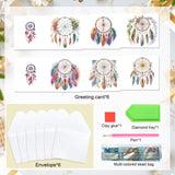 6pcs Diamond Art Painting Set Greeting Card, Colourful Dreamcatcher 5D DIY Special Shape Diamond Greeting Card Creative Gifts, Christmas Thanksgiving Greeting Card Congratulation