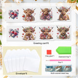 6 pcs Diamond Art Painting Kit Greeting Card, Christmas Gift Gnome Fine Glitter Greeting Card 5D DIY Special Shape Diamond Card Creative Gift, Holiday Gift Congratulation