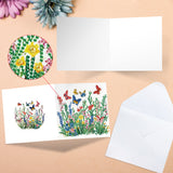 6pcs Diamond Painting Kit Greeting Card, Butterfly 5D DIY Diamond Handmade Holiday Greeting Card with Envelope, Christmas Gift Congratulation