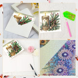 6 pcs Diamond Art Painted Greeting Card, Truck Owl 5D DIY Special Shape Diamond Card Creative Gift, Christmas Thanksgiving Greeting Card Congratulation