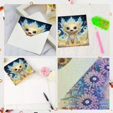 6pcs Diamond Art Painting Set Greeting Card, Colourful Dinosaur 5D DIY Special Shape Diamond Greeting Card Creative Gifts, Christmas Thanksgiving Greeting Card Congratulation