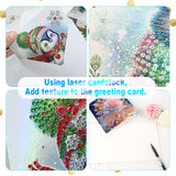 6pcs Diamond Art Painting Kit Greeting Card, Blooming Rose Bouquet 5D DIY Special Shape Diamond Greeting Card Creative Gifts, Christmas Thanksgiving Greeting Card Congratulation