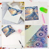 6 pcs Diamond Art Painting Greeting Card, Elegant Temperament Ladies 5D DIY Special Shape Diamond Card Creative Gift, Christmas Thanksgiving Greeting Card Congratulation